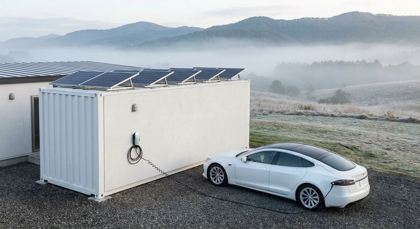 EV 太陽光充電 — オフグリッド完結