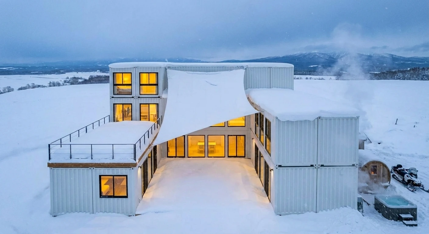冬のKUMAUSHI BASE — 雪景色
