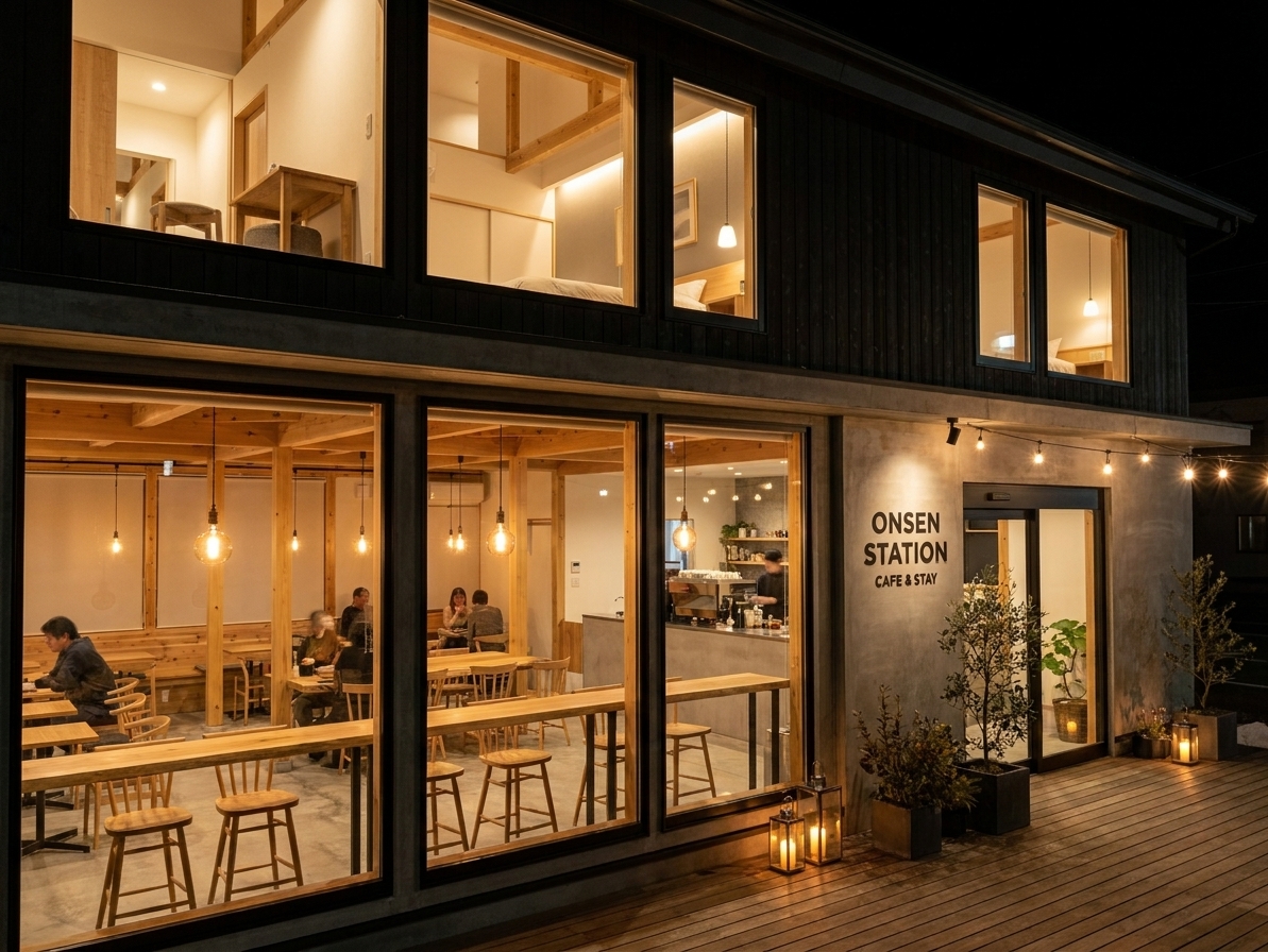 AIリノベーション後イメージ — カフェ＆ステイ